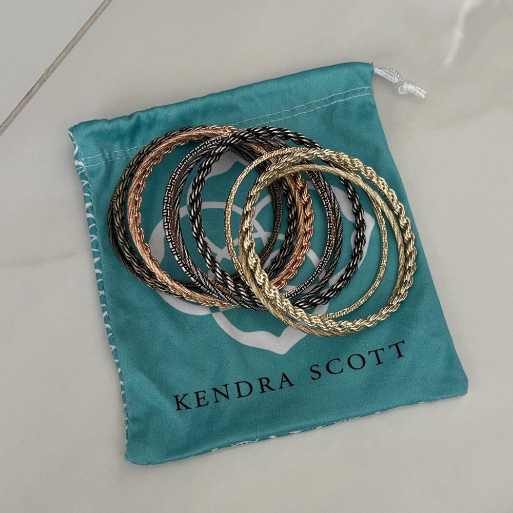 Kendra Scott Shallon Bangle Bracelet Set in Mixed Metals